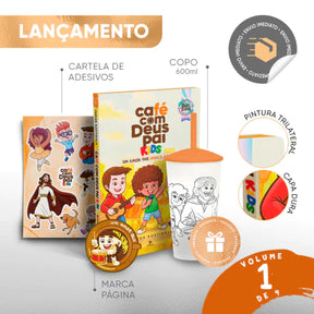 Volume 1 Café com Deus Pai Kids + Copo